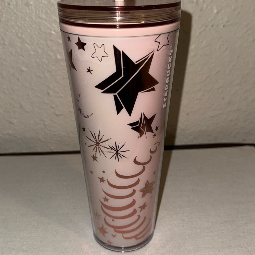 Starbucks Pink Moon & Stars Decorate Lid Venti Cold Cup